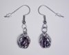 Crystal Cage Earrings purple