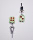 Ear Stud Dices neon green