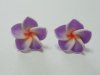 Flower Ear Stud purple