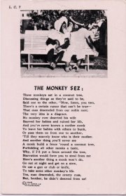 Poem Card Apes "The monkey sez"