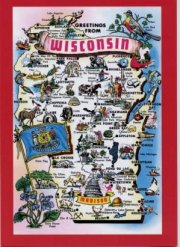 Wisconsin - Map Card