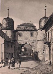 Tann (Rhön) Gate from the year sage " German Hiking 1960"