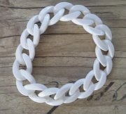 Link Chain Bracelet white