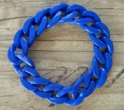 Link Chain Bracelet dark blue