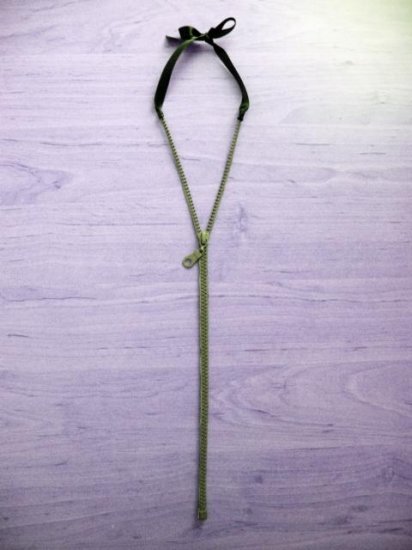 Zipper Chain olive-green - Click Image to Close