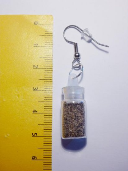Mini-Flaschen Salz & Pfeffer Ohrringe - zum Schließen ins Bild klicken