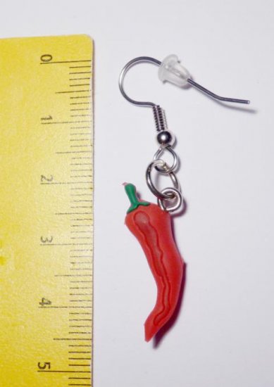 Chili-Schoten Ohrringe - zum Schließen ins Bild klicken