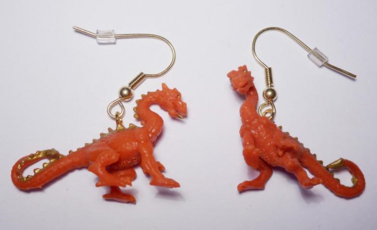 Dragon Earrings - Click Image to Close