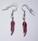 Feather red Earrings