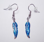 Feather blue Earrings