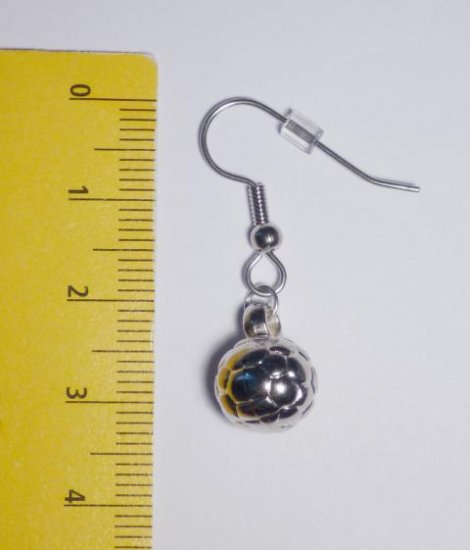 Soccer Balls Earrings - Click Image to Close