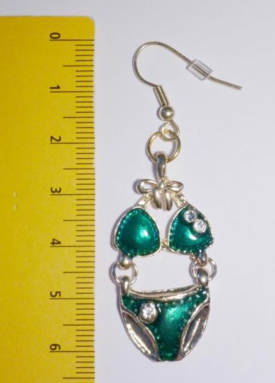 Bikini Earrings green - Click Image to Close