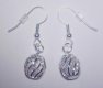 Crystal Cage silver plated Earrings pink