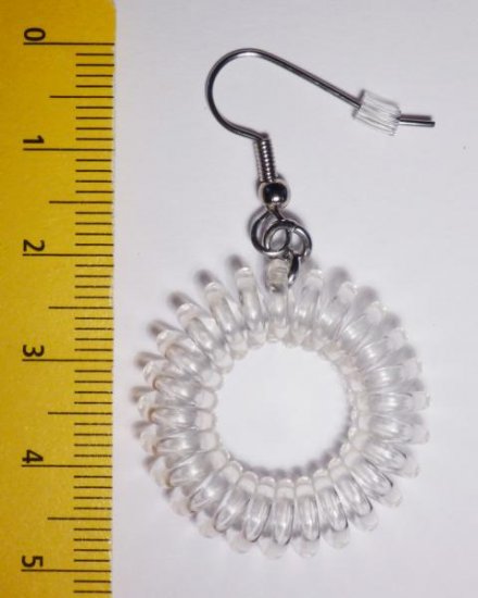 Spiralgummi Ohrringe klar - zum Schließen ins Bild klicken