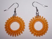 Spiral Rubber Earrings orange