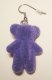 Teddy bears Earrings purple