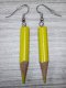 Colored Pencil Earrings yellow