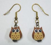 Owls Earrings brown