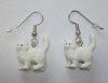 Weiße Katzen Ohrringe