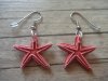Marine Animals Starfish red Earrings