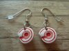 Marine Animals Snail red Earrings