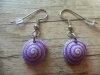 Marine Animals Snail purple Earrings
