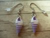 Marine Animals Snail purple Earrings