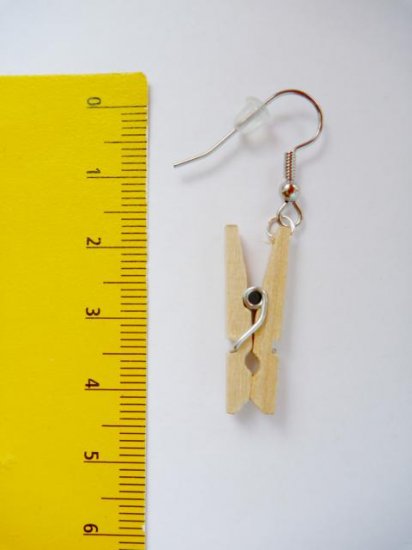 Clothes Pegs Earrings - Click Image to Close