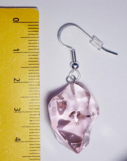 Splittersteine rosa Ohrringe - zum Schließen ins Bild klicken