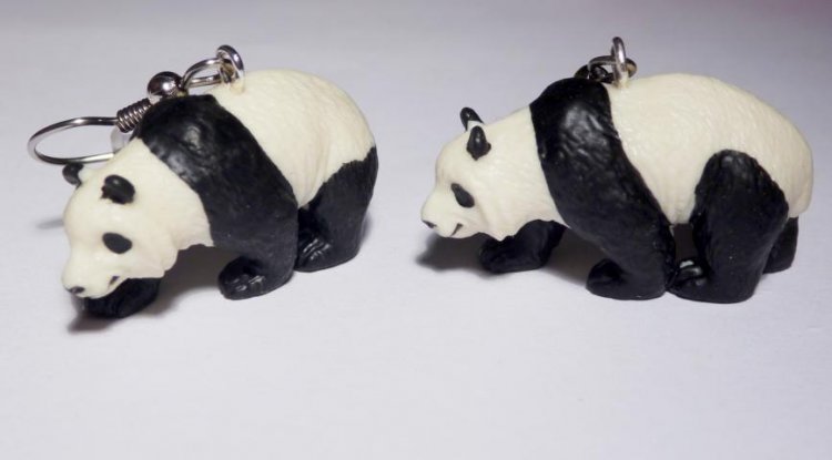 Panda Earrings - Click Image to Close