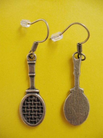 Tennis Racket Earrings - Click Image to Close