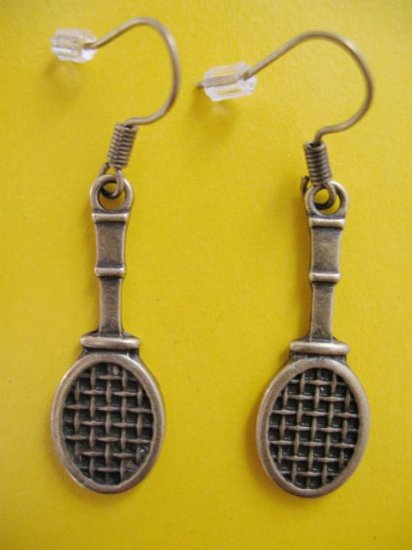 Tennis Racket Earrings - Click Image to Close