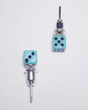 Ear Stud Dices turquoise