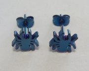 Spider Ear Stud blue