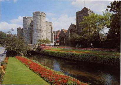 Canterbury Westgate Gardens and the Westgate - Click Image to Close