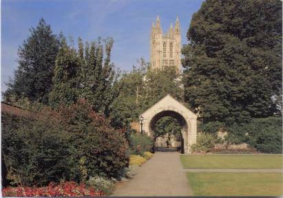 Canterbury The Cathedral from Kent War Memorial Garden - Click Image to Close