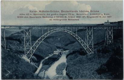 Kaiser Wilhelm-Brücke / bei Remscheid - zum Schließen ins Bild klicken
