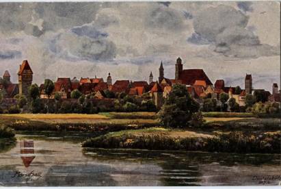 Dinkelsbühl - painted by V.Marschall - Click Image to Close