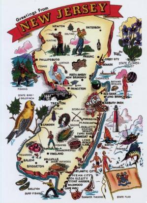 New Jersey - map card - Click Image to Close