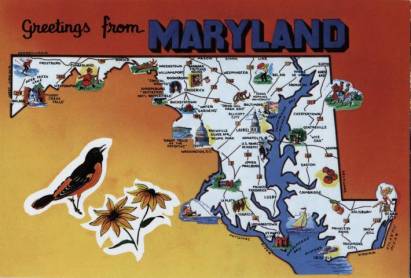 Maryland - map card - Click Image to Close