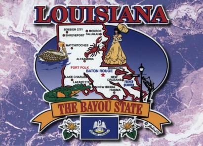 Louisiana - Landkarte - zum Schließen ins Bild klicken