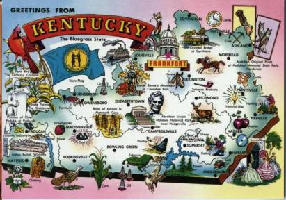 Kentucky Landkarte - zum Schließen ins Bild klicken