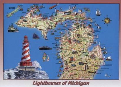 Leuchttürme von Michigan - zum Schließen ins Bild klicken