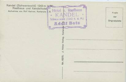 Kandel (Schwarzwald) - Rasthaus and Kandelhotel - Click Image to Close