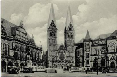 Bremen - Rathaus, Dom und Börse - zum Schließen ins Bild klicken