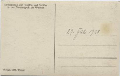 Weimar - Sarkophage v. Goethe u. Schiller - zum Schließen ins Bild klicken