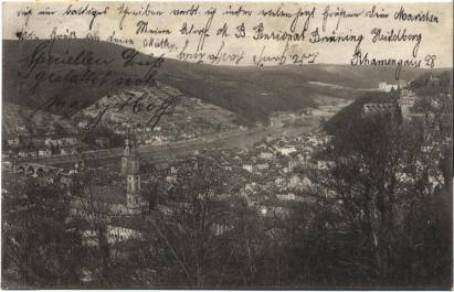 Heidelberg vom Riesenstein gesehen - zum Schließen ins Bild klicken