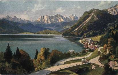 Urfeld am Walchensee - Hotel "Jäger am See"; Bes.H.Wiesmayer - zum Schließen ins Bild klicken