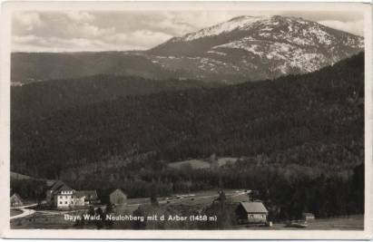 Neulohberg mit dem Arber (Bayr.Wald) - zum Schließen ins Bild klicken