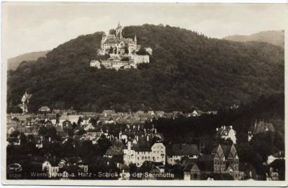 Wernigerode a.Harz - castle view from Sennhütte - Click Image to Close